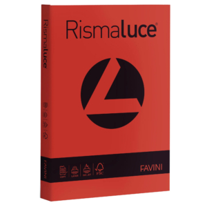 Cartoncini colorati Rismaluce Favini A3 - 140 g/m² - Rosso scarlatto - 29,7x42 cm (200 fogli)-0