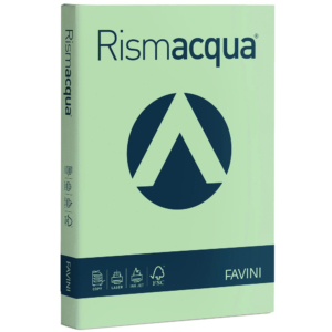 Risma carta colorata Rismacqua Favini A4 - 90 g/m² - Verde chiaro (300 fogli)-0