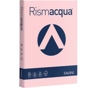 Cartoncini colorati Rismacqua Favini A4 - 200 g/m² - Rosa (125 fogli)-0