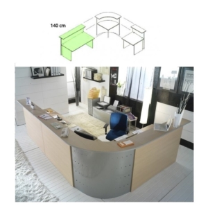 scrivania per reception da 140 cm