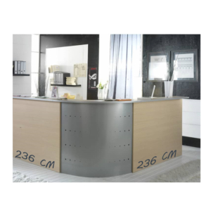 Bancone reception Alessandria Unisit color Acero - 236x236 cm-0