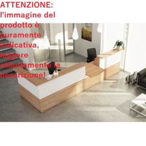 Bancone reception lineare 10 metri Musa Artexport - Noce arabis