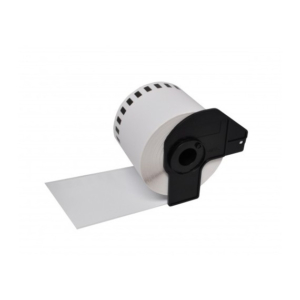 ETICHETTE DK22205 62mmX30.48 metri COMPATIBILI Bianche ROTOLO CONTINUO PER BROTHER QL1000 1050 1060 WHITE DK-22205 CON SUPPORTO-0