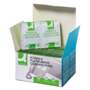 Salviette di pulizia multiuso Q-Connect senza alcool - KF04503A (conf.60 bustine singole)