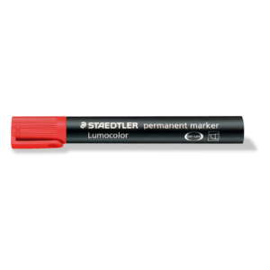 Pennarello indelebile Rosso Lumocolor® Permanent Staedtler - a scalpello - 2-5 mm