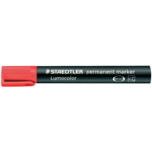 Pennarello indelebile Rosso Lumocolor® Permanent Staedtler - tonda - 2 mm