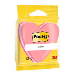 Foglietti riposizionabili Post-it® Cubo sagomato a forma di cuore (250 foglietti)