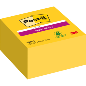 Foglietti riposizionabili Post-it® Super Sticky Cubo - 76x76 mm - Giallo oro