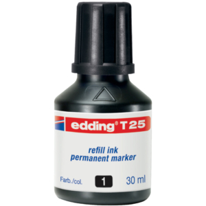 Inchiostro permanente per Pennarelli Edding - Nero - 30 ml