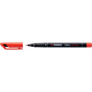 Stabilo Pennarello indelebile Rosso - Stabilo OHPen Universal - fine - 0,7 mm