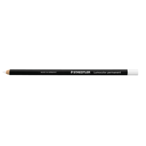 Matita vetrografica Lumocolor® Permanent Glasochrom Staedtler - Bianco - tonda - tratto 1-4 mm