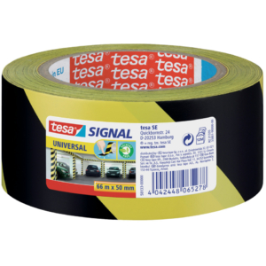 Nastro segnaletico adesivo Giallo - Nero Tesa in OPP con adesivo acrilico 50mm x 66m - 58133-00000-00