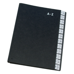 Classificatore alfabetico AZ Q-Connect 270x340 mm - Nero