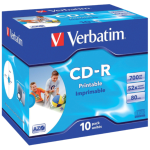 CD Verbatim Verbatim - CD-R - Jewel case - 52x - 700 MB - Stampabile - 43325 (conf.10)