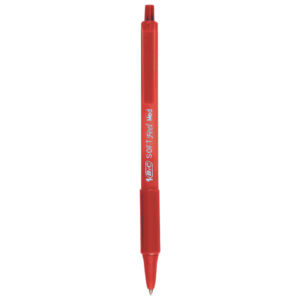 Penne a sfera a scatto Soft Feel clic Bic - Rosso - 1 mm (conf.12)