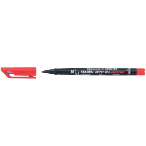 Stabilo Pennarello indelebile Rosso - Stabilo OHPen Universal - superfine - 0,4 mm