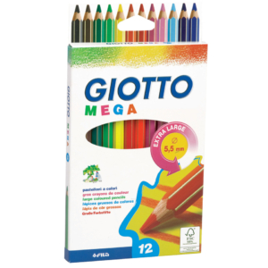 Pastelli colorati GIOTTO Mega - 5,5 mm - da 3 anni in poi (conf.12)