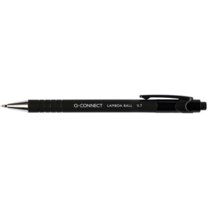 Penna a sfera a scatto Q-Connect Lamda 0,7 mm Nero KF00672