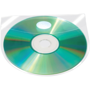 Custodia per CD/DVD autoadesiva Q-Connect 12,6x12,6 cm Trasparente - KF27032 (conf.100)