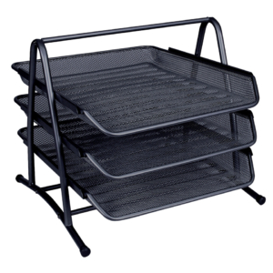 Set 3 Vaschette portadocumenti Q-Connect 27,8x27,5x35 cm Nero KF00823