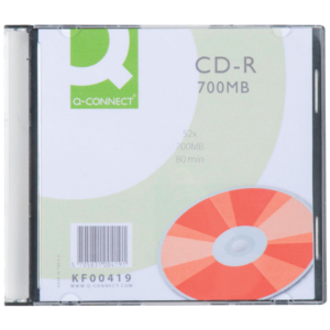 CD-R Q-Connect Slimline Jewel Case 700 MB 80 min 52X - KF00419 (conf.10)