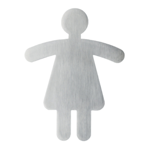 Pittogramma in acciaio Durable sagomato - wc donne - 120x90 mm - 4950-23