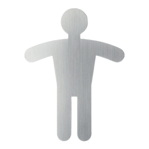 Pittogramma in acciaio Durable sagomato - wc uomini - 120x90 mm - 4951-23