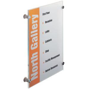 Targa per porte e pareti in acrilico Trasparente Crystal Sign Durable - 29,7x42,0 cm 482619
