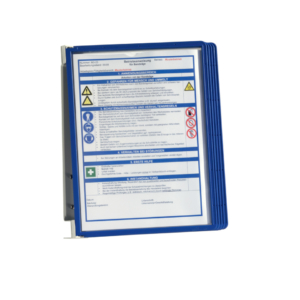 Leggio da parete con supporto da muro in metallo Vario® Wall 5 Durable - 5 pannelli - A4 - Blu