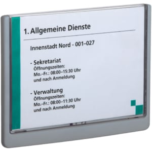 Targa per porte e pareti A5 Click Sign Durable - grafite - 4866-37
