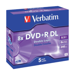 DVD Verbatim - DVD+R - 8,5 Gb - 8x - DL - Jewel case (conf.5)