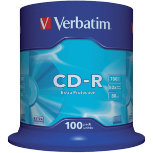 CD Verbatim - CD-R - 700 Mb - 52x - Extra Protection - Spindle (conf.100)