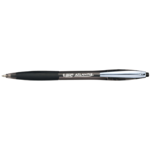 Penna a sfera a scatto Atlantis 1.0 Metal Clip Bic - Nero - 1 mm - 902133
