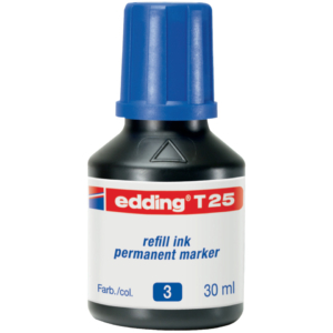 Inchiostro permanente per Pennarelli Edding - Blu - 30 ml