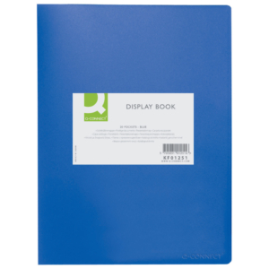 Portalistini A4 20 buste Blu Q-Connect - opaco - KF01251