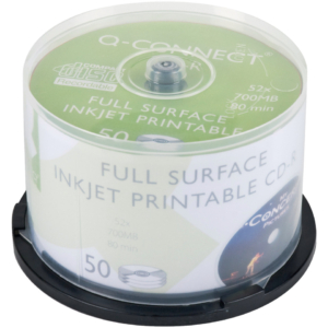 CD-R stampabili Q-Connect spindle 700 MB 80 min 52x - KF18020 (conf.50)