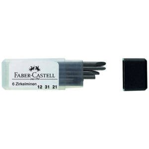 Mine H per compasso Faber Castell - Ø2 mm (5 astucci da 6 mine cad.)