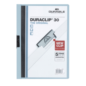Cartellina con clip Durable DURACLIP® A4 - Dorso 3 mm - capacità 30 fogli in PVC Azzurro - 220006