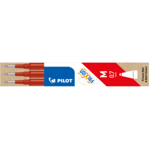 Refill per Penna a sfera cancellabile Frixion Ball Pilot - Rosso - 0,7 mm (M) - 006658 (conf.3)