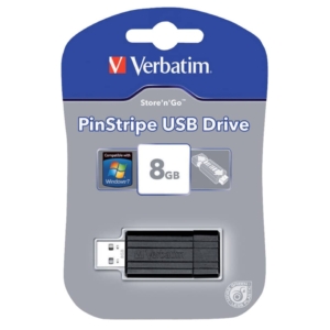 Chiavetta USB Store 'n' Go Pinstripe Verbatim - 8 GB - USB 2.0 flash drive - Nero - 49062