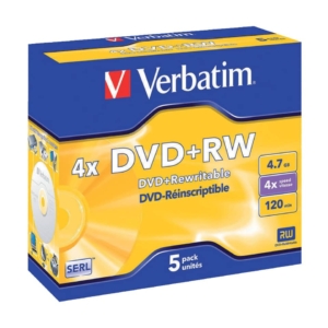 DVD Verbatim - DVD+RW - 4,7GB - 4x - Jewel case - 43229 (conf.5)