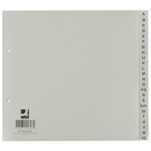 Divisori alfabetici Q-Connect A-Z metà altezza 23x21 cm Grigio KF01808 (24 pagine)