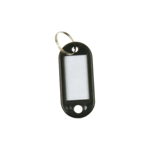Targhette portachiavi Q-Connect standard in plastica 5x2,2 cm Nero - KF10875 (conf.10)