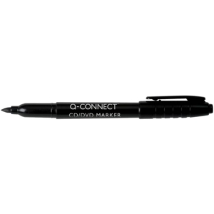 Pennarello indelebile per CD Q-Connect punta tonda 1 mm Nero KF02300