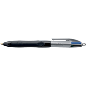 Penna a sfera 4 Colori Bic Colours™ grip - Penna a scatto 4 colori - fusto Nero/Grigio - 1 mm