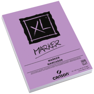 Blocco in carta collata - XL - Marker Canson - collato lato corto - A3 - 100 fogli