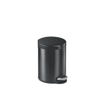 Cestino gettacarte a pedale Durable acciaio inox color carbone - 29 x 20,5 Øcm - 5 litri - 3410-58