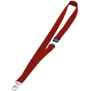 Cordoncino portabadge VISITOR DURABLE - Cordoncini VISITOR in tessuto Rosso 20mmx44cm (conf.10)