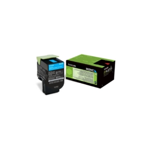 Originale Lexmark 80C2HC0 Toner A.R. 802HC Ciano