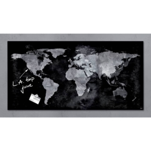 Lavagna magnetica in vetro Artverum SIGEL 910x460x15 mm Worldmap